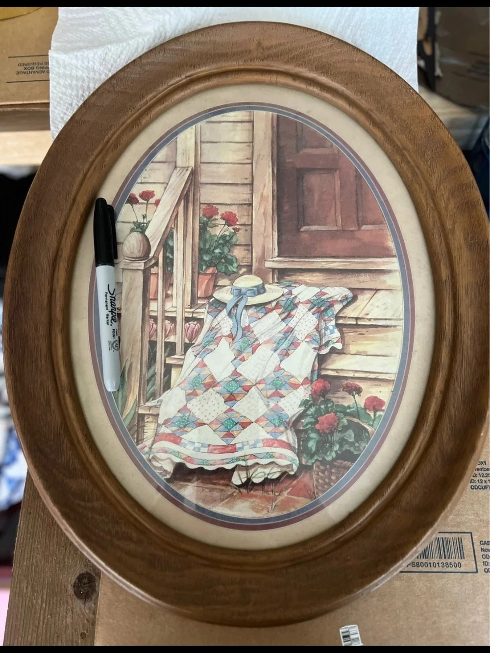 N/A oval framed